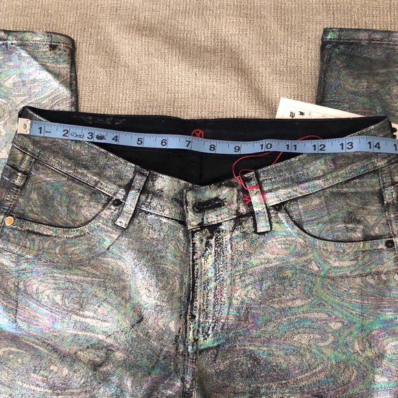 Sinclair Jeans Metallic Foiled Oil Slick Color - Picture 8 of 8